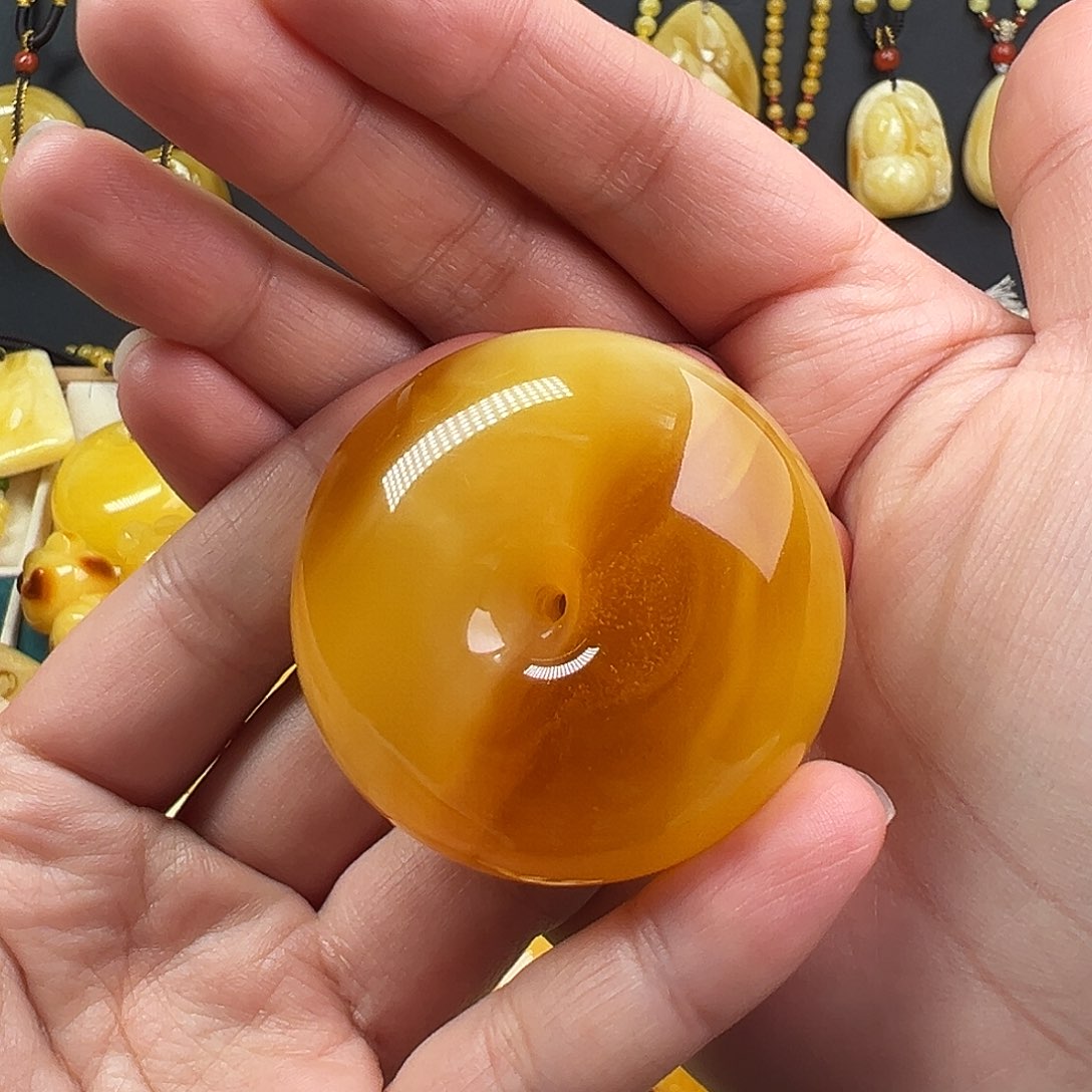 蜜蜡颈饰未镶嵌t*t蜜蜡