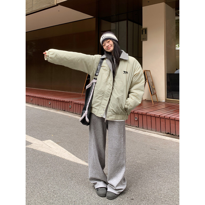 宋正恩【现货清仓】“巴恩风”夹克棉服女外套韩系宽松上衣-AA18130