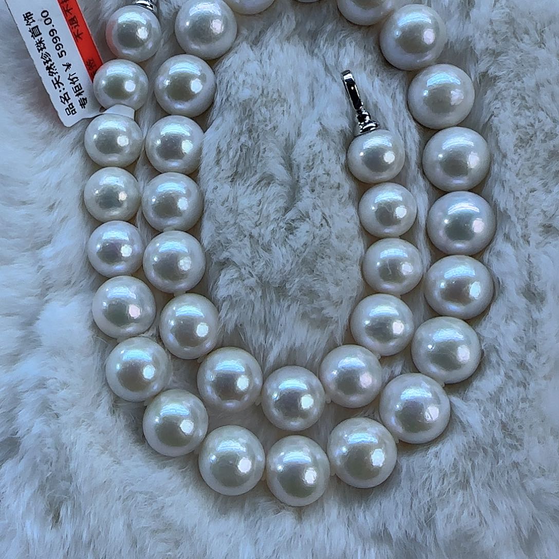 银S925镶嵌项链定制751淡水珍珠