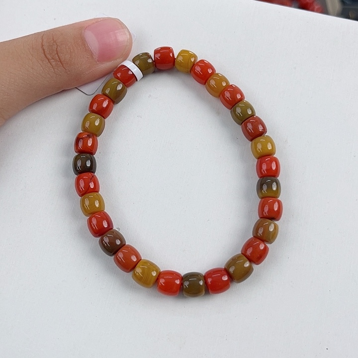 南红玛瑙未镶嵌巧家收藏级包浆直切单圈6mm