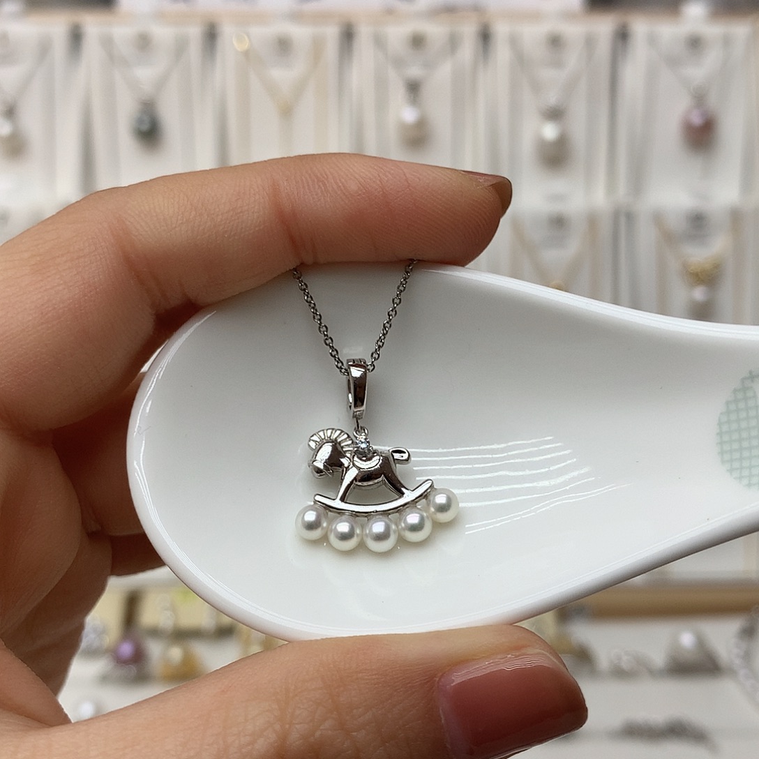 银S925镶嵌淡水珍珠吊坠(不含链)