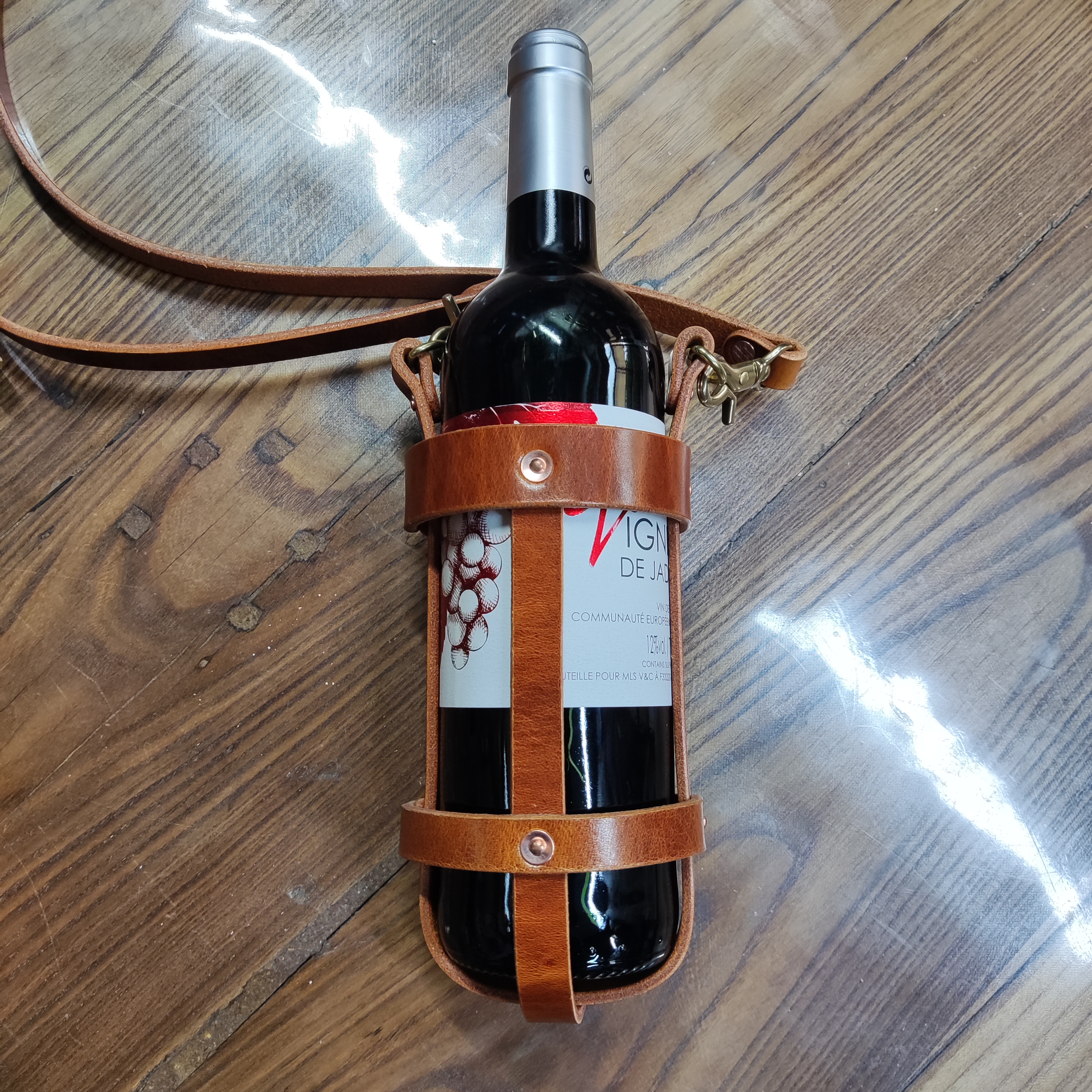 纯手工制作头层牛皮杯套