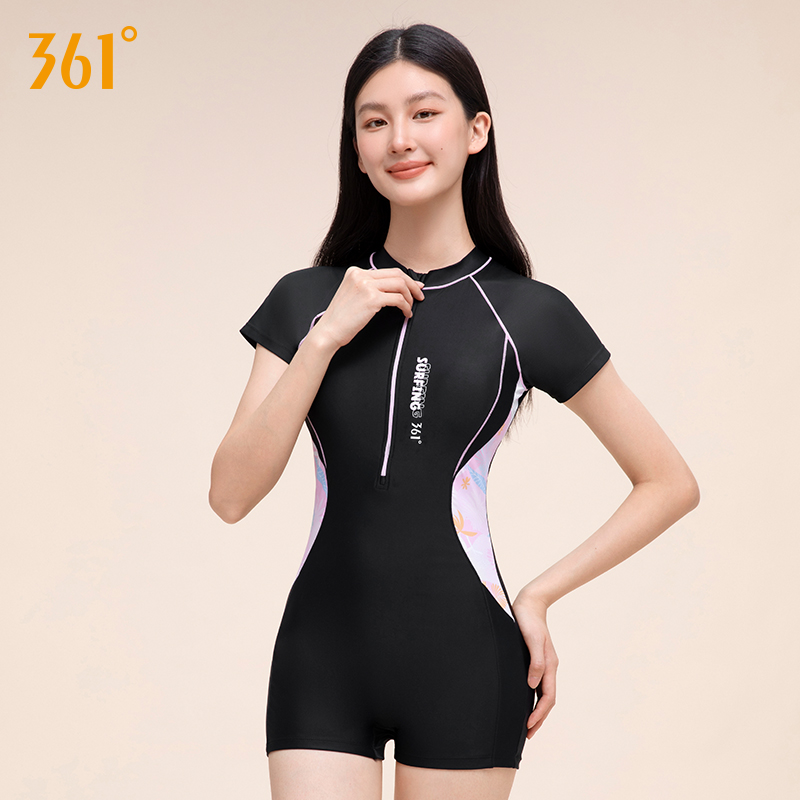 361°泳衣女款2025训练泳衣游泳馆专用连体竞速专业平角漂亮游泳衣