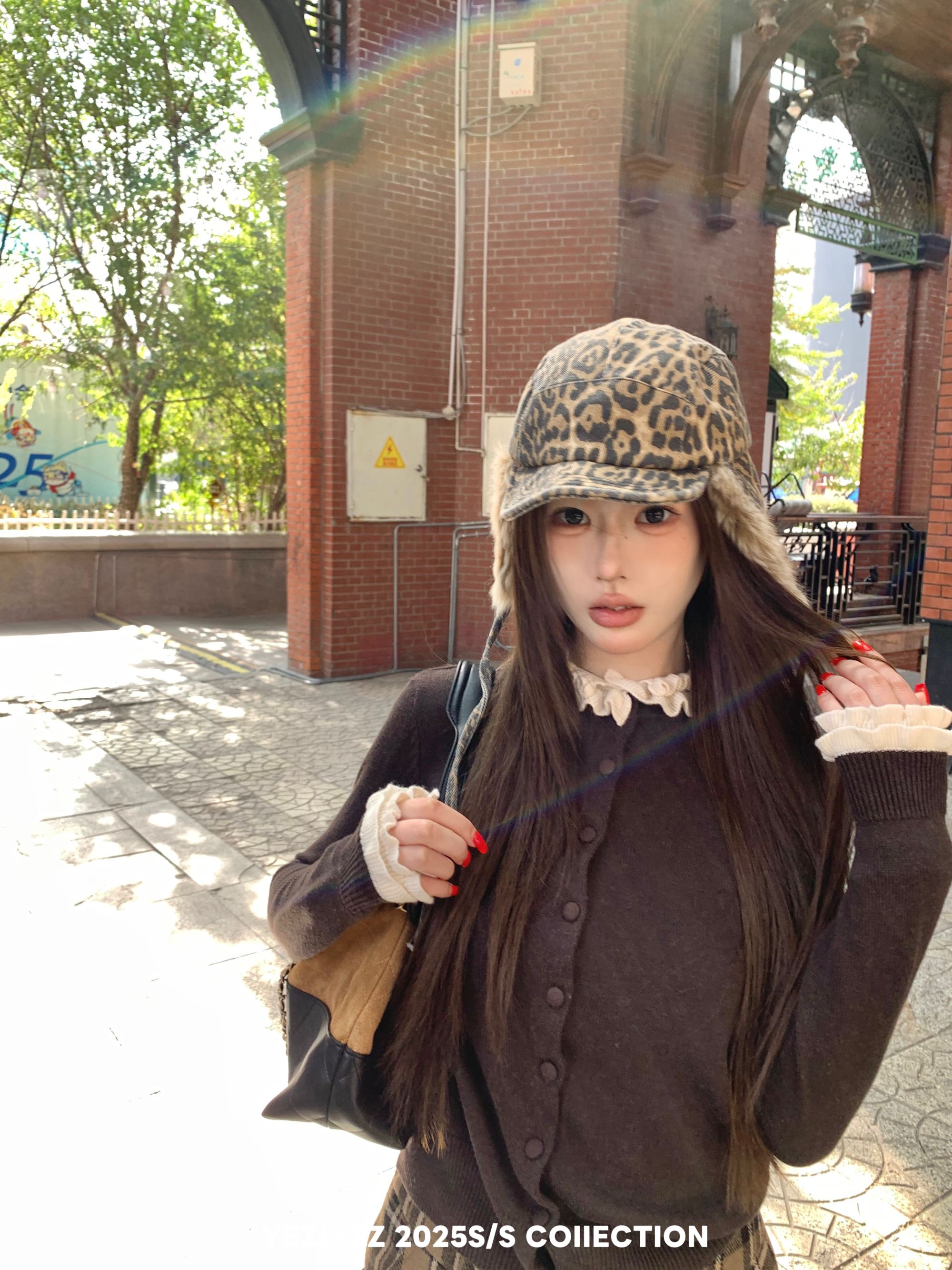 叶子 YEZIYZZ 撞色长袖毛衣女装秋季显瘦百搭chic上衣