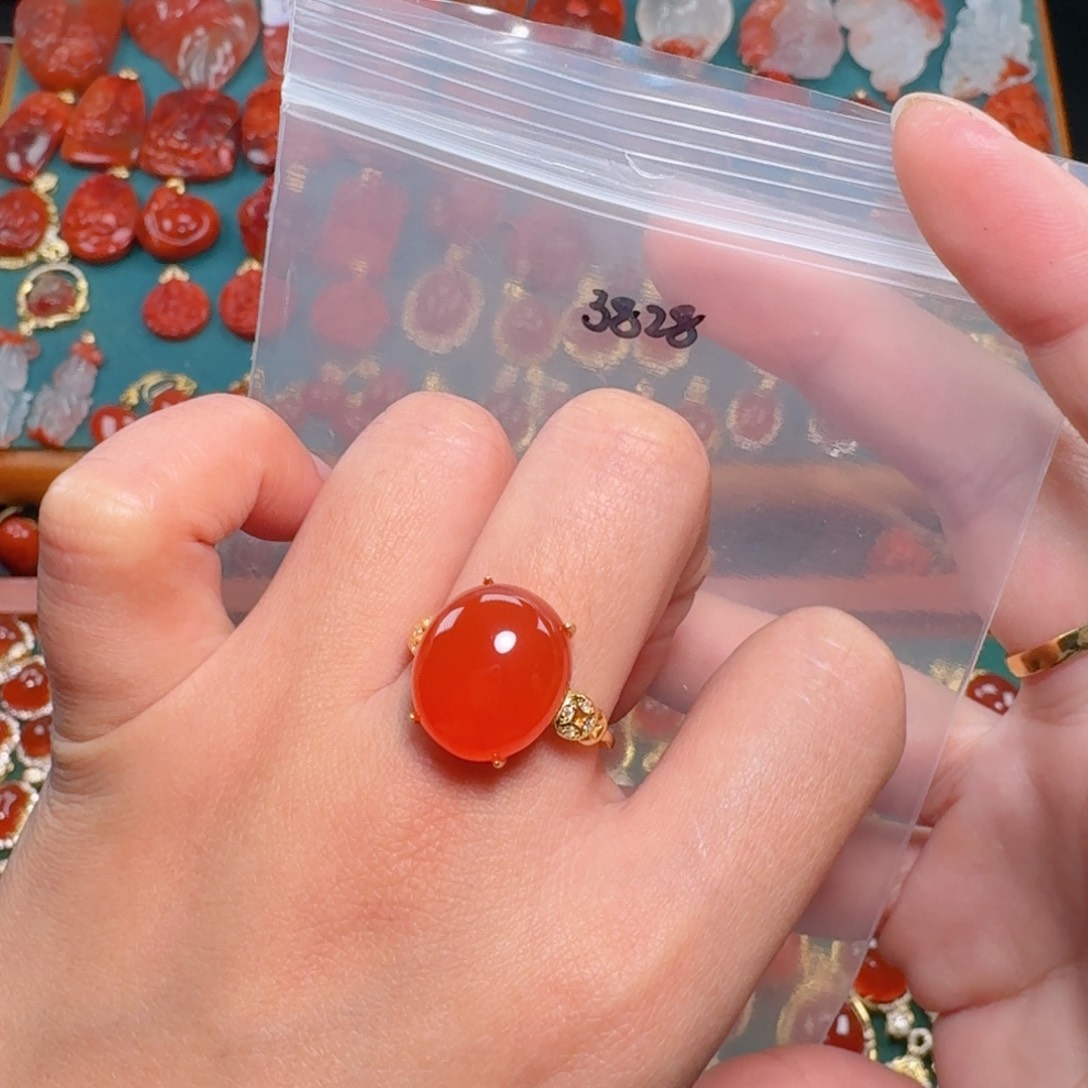 南红玛瑙南红银S925镶嵌