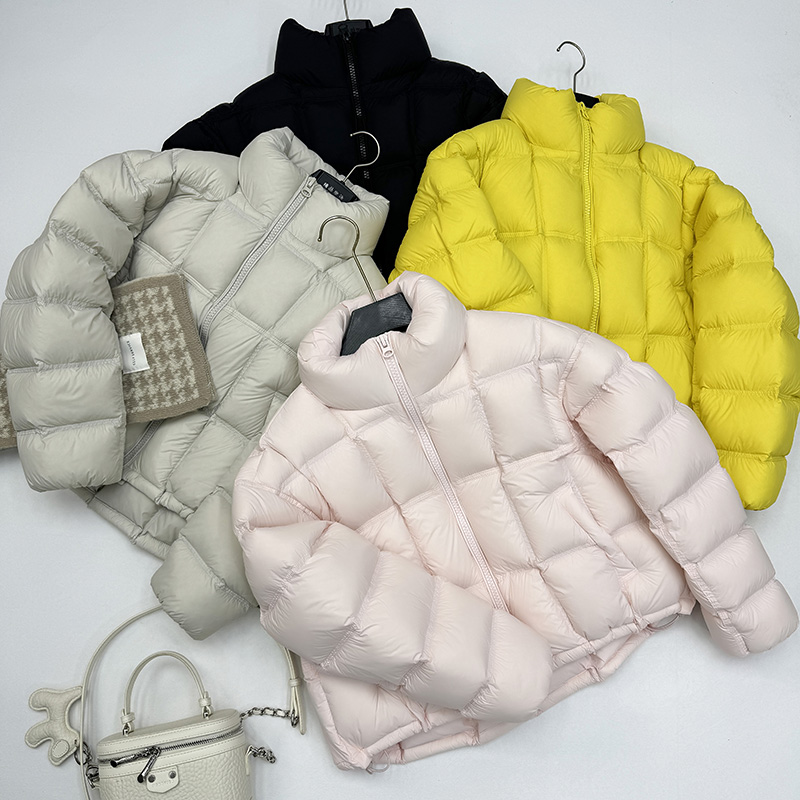 绒子含量90%白鸭绒羽绒服女2025年冬季新款立领宽松休闲时尚短款