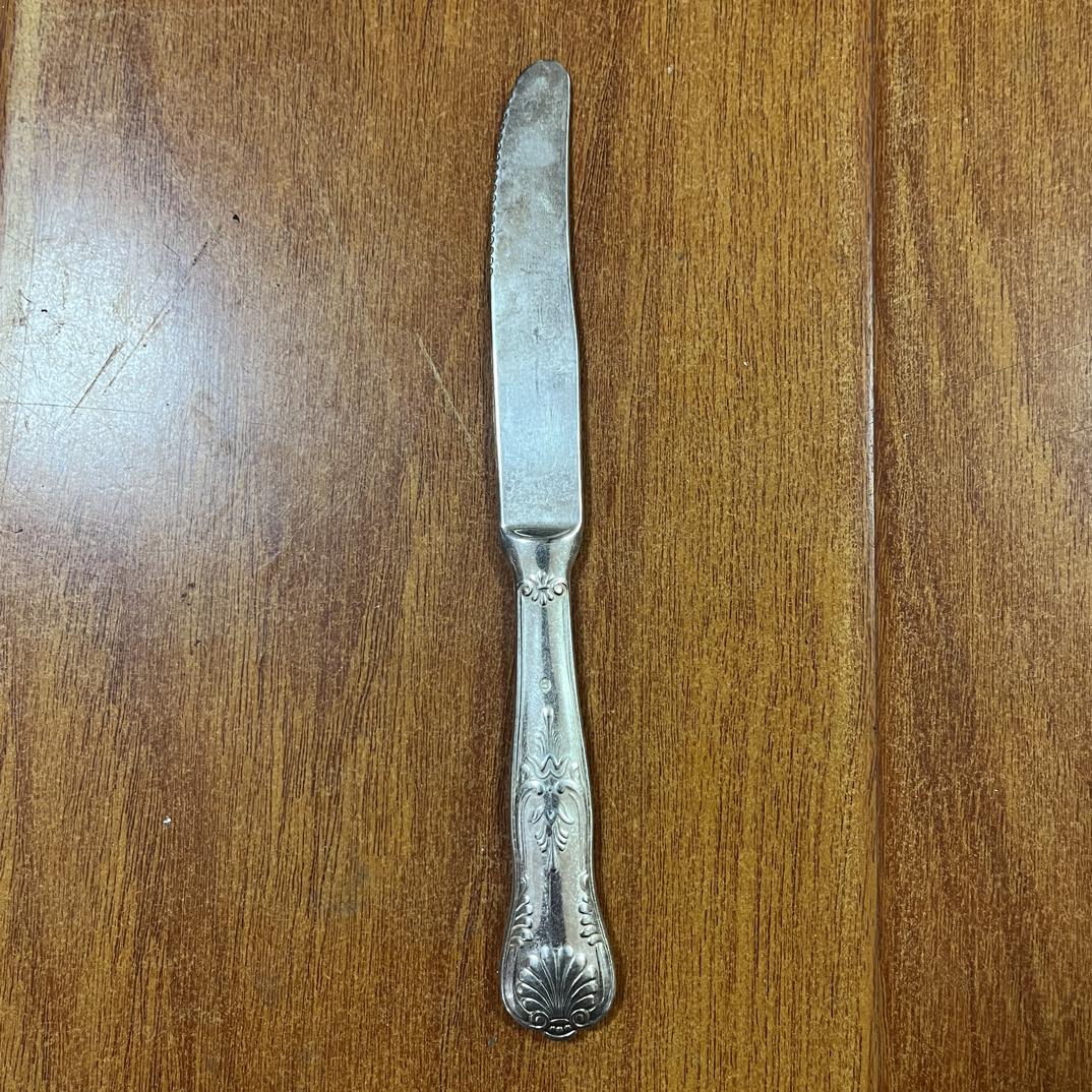 欧洲中古银器洛可可风格餐刀