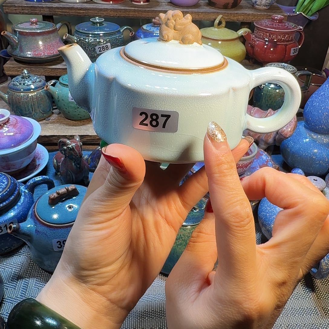 茗欣钧窑高温钧瓷微瑕