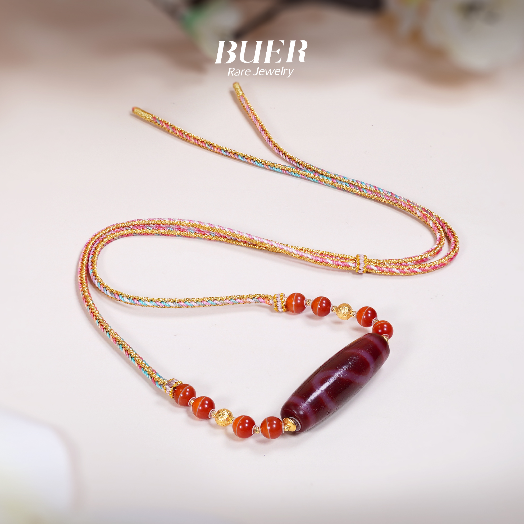 【不二】红肉金S钩珠珠18K金DIY项链 (多样性发)