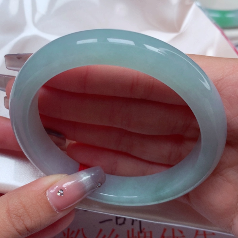 【闪购商品】翡翠手镯未镶嵌60圈冰胶满圈甜绿