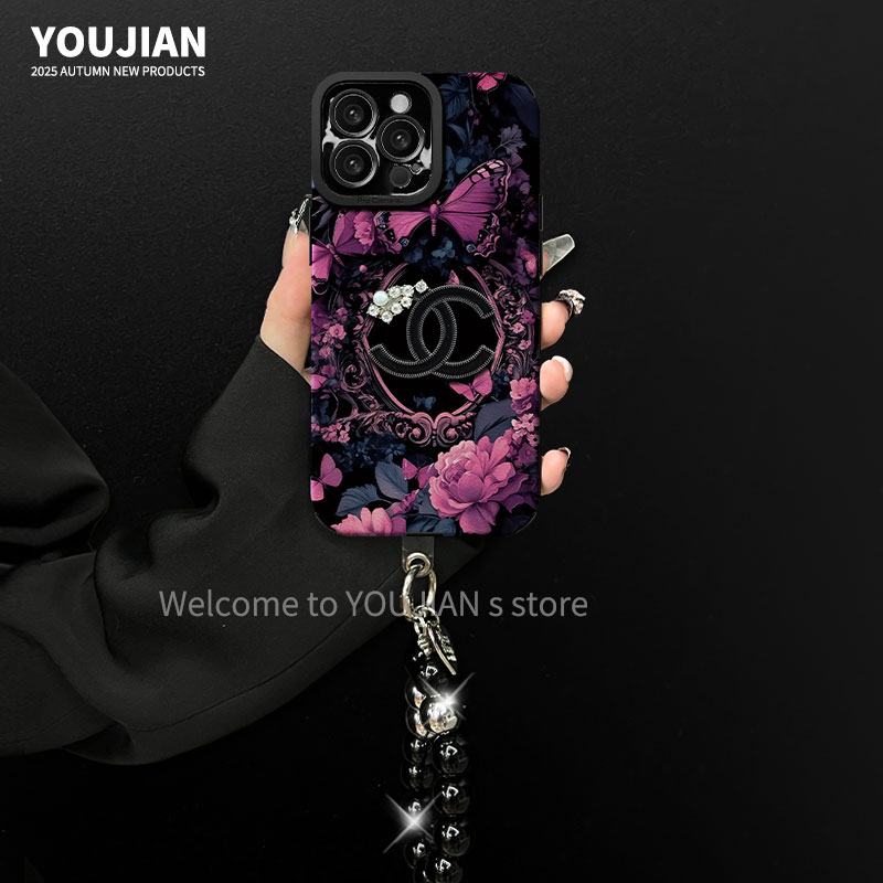 适用【苹果/oppo/华为/vivo/小米】潮牌花花蝴蝶网红防摔手机壳女款