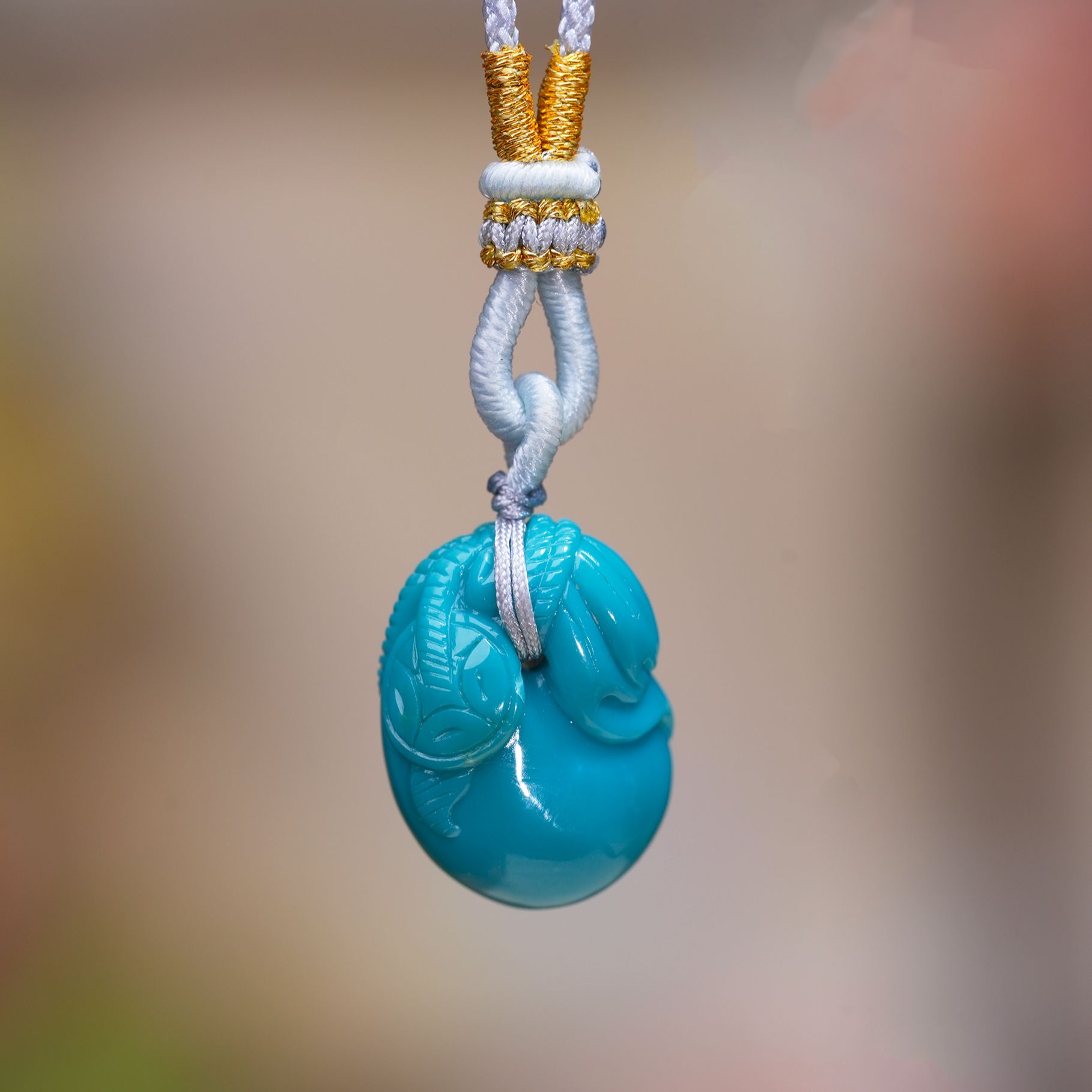 【婧婧精选】精品 · 天然原矿绿松石编绳钱袋吊坠 ≈12MM+ 多样性发