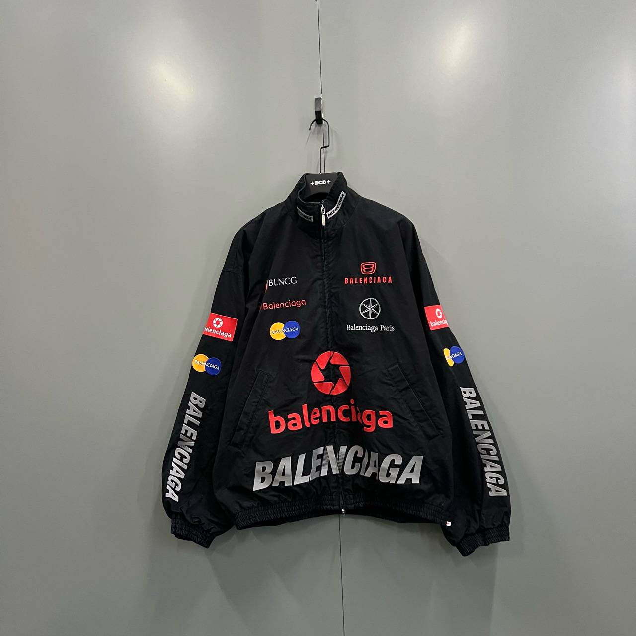 99新 Balenciaga/巴黎世家 多元素字母印花校服外套 S码