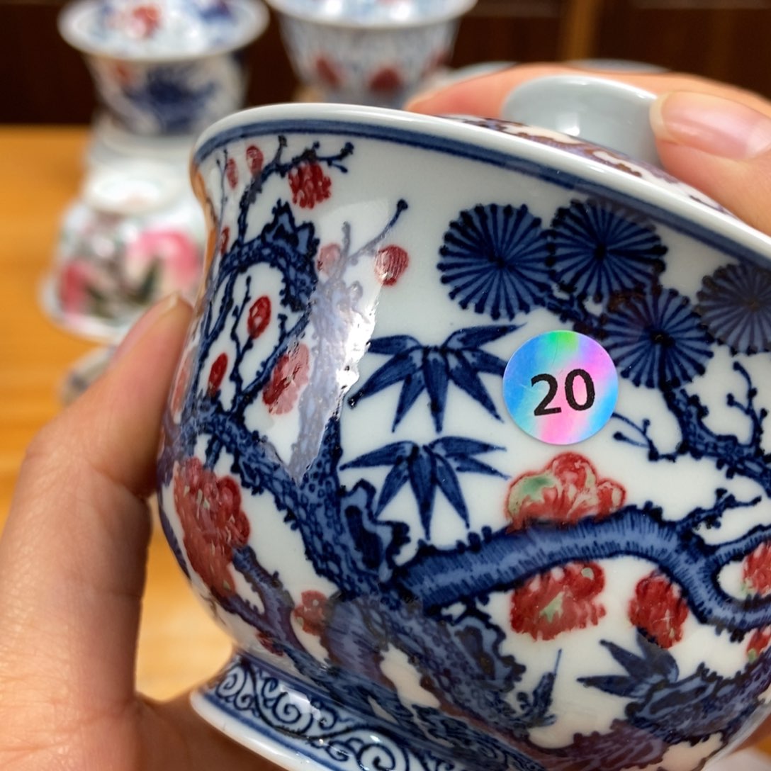 手绘现代茶具非古董