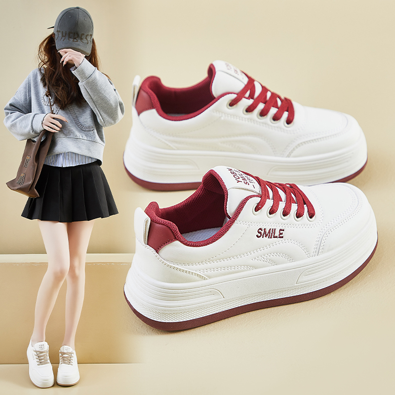 2025秋小白鞋新款韩版ins女学生厚底增高运动板鞋休闲街拍HQ892