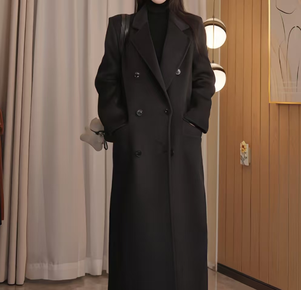 600-800冬季双面羊毛大衣女士外套