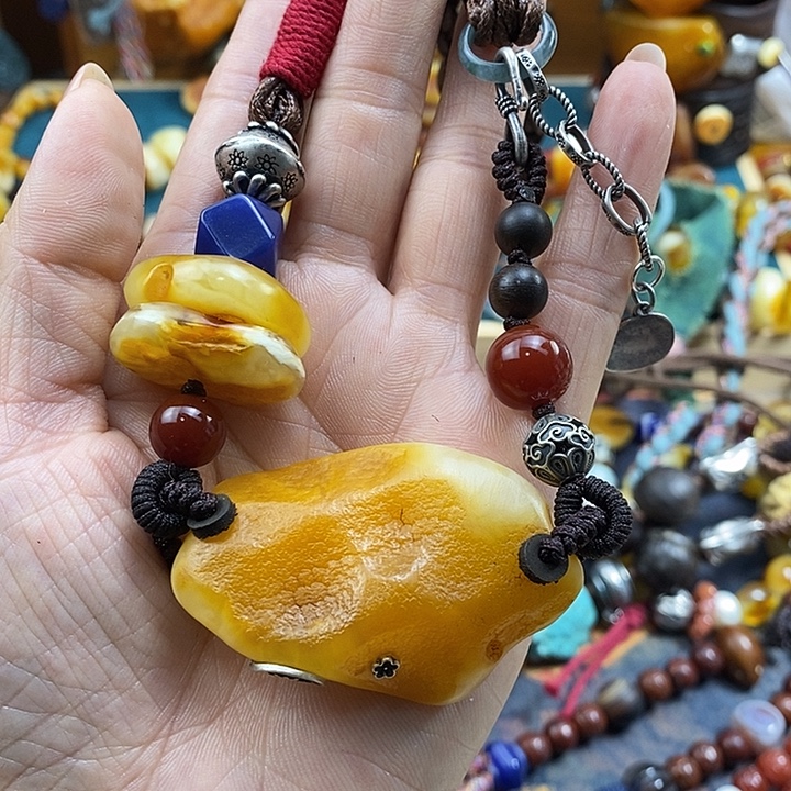 蜜蜡未镶嵌项链项链