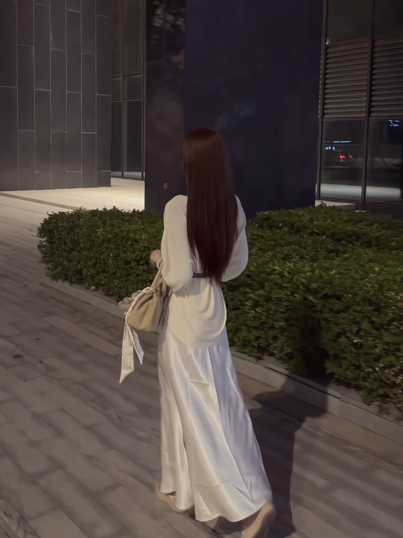 【老钱风】慵懒收腰针织上衣+高腰醋酸缎面鱼尾裙套装女