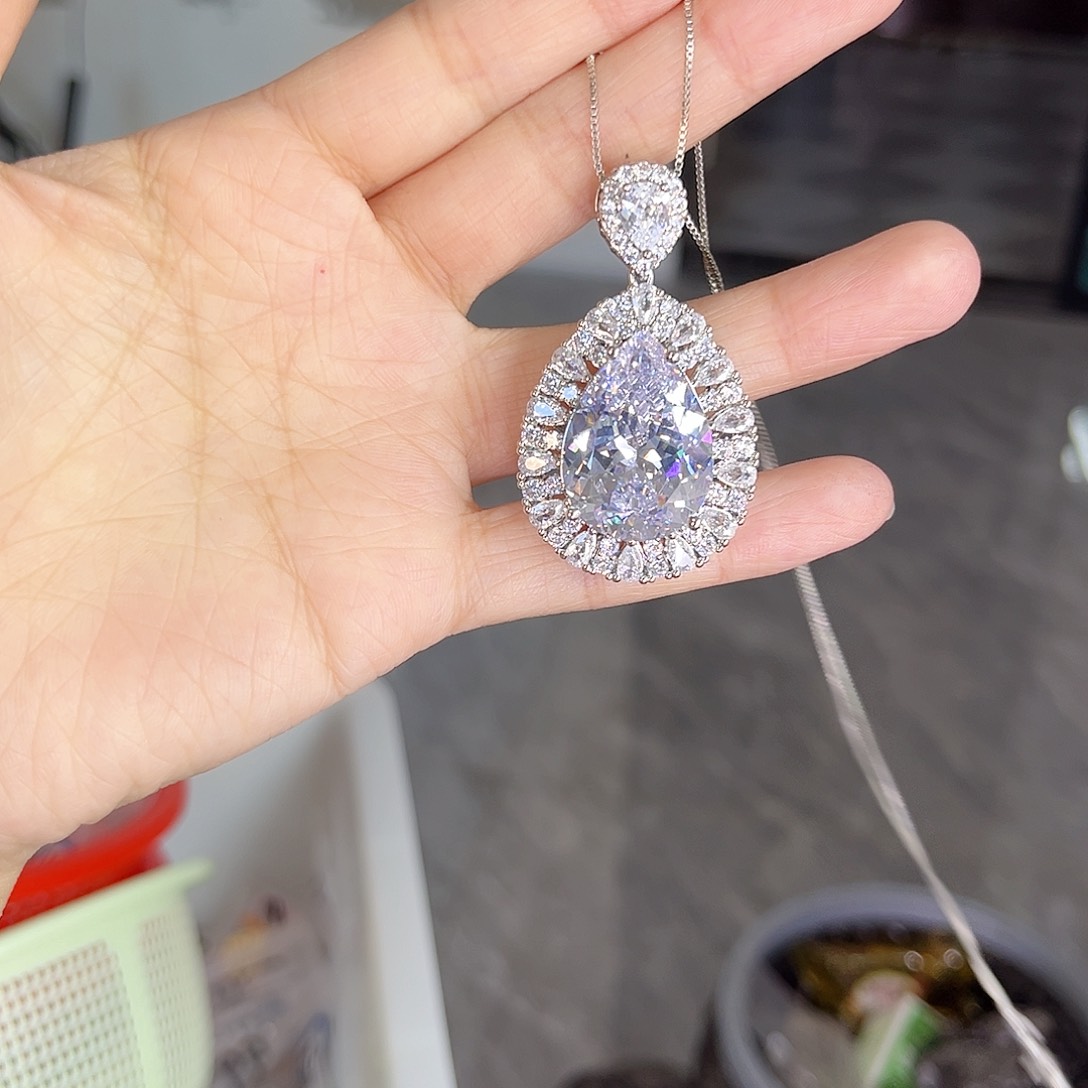 颈饰彩色蓝宝石银S925镶嵌