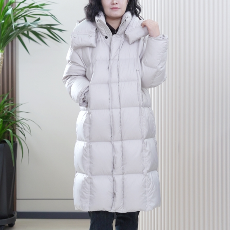 加厚长款羽绒服磁吸扣可拆卸连帽大被子90白鸭绒大码冬季外套女潮