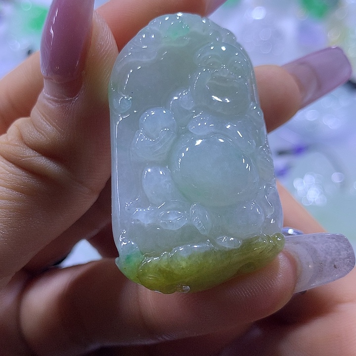 翡翠未镶嵌颈饰天然翡翠A货吊坠