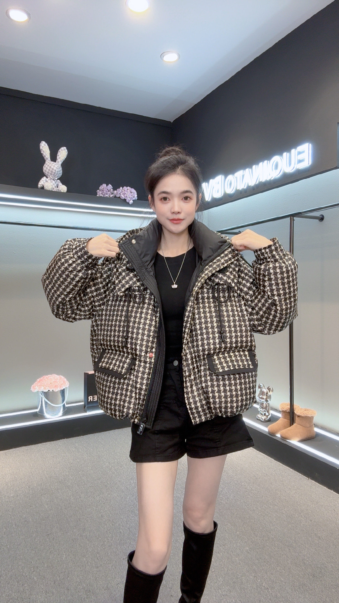 885新款冬季保暖羽绒服白鸭绒蓬松潮牌洋气