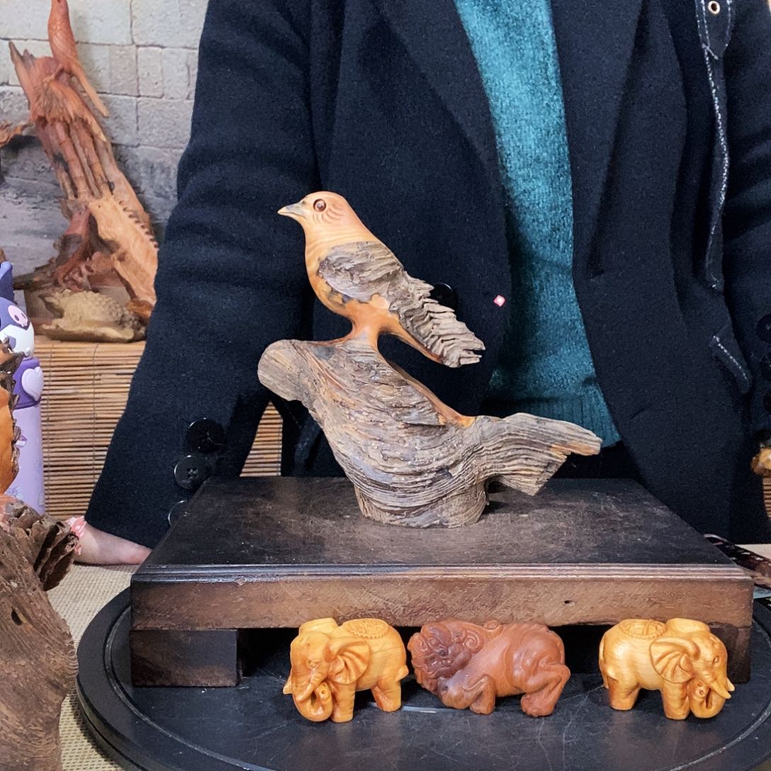 用***7松木琥珀木把喜鸟