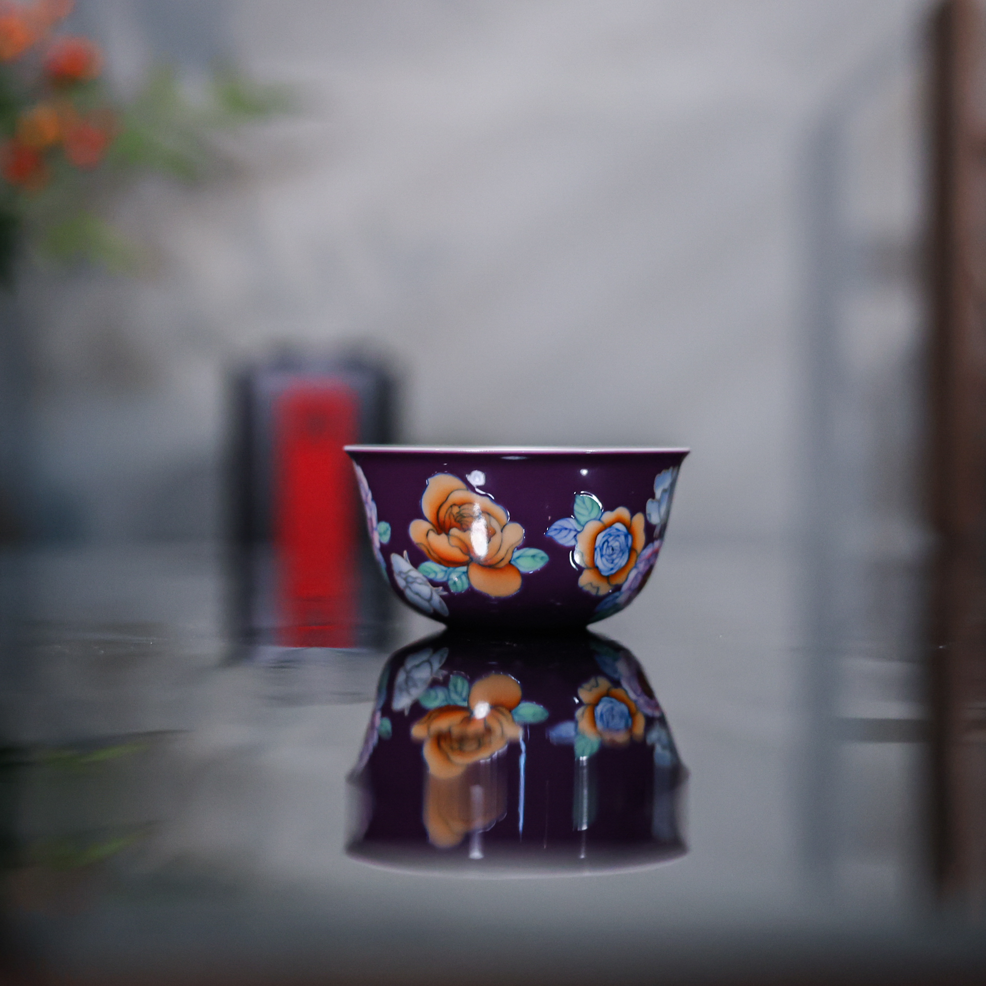 【好物】紫梦蔷薇-卓君-卧足杯（卓君S0269）