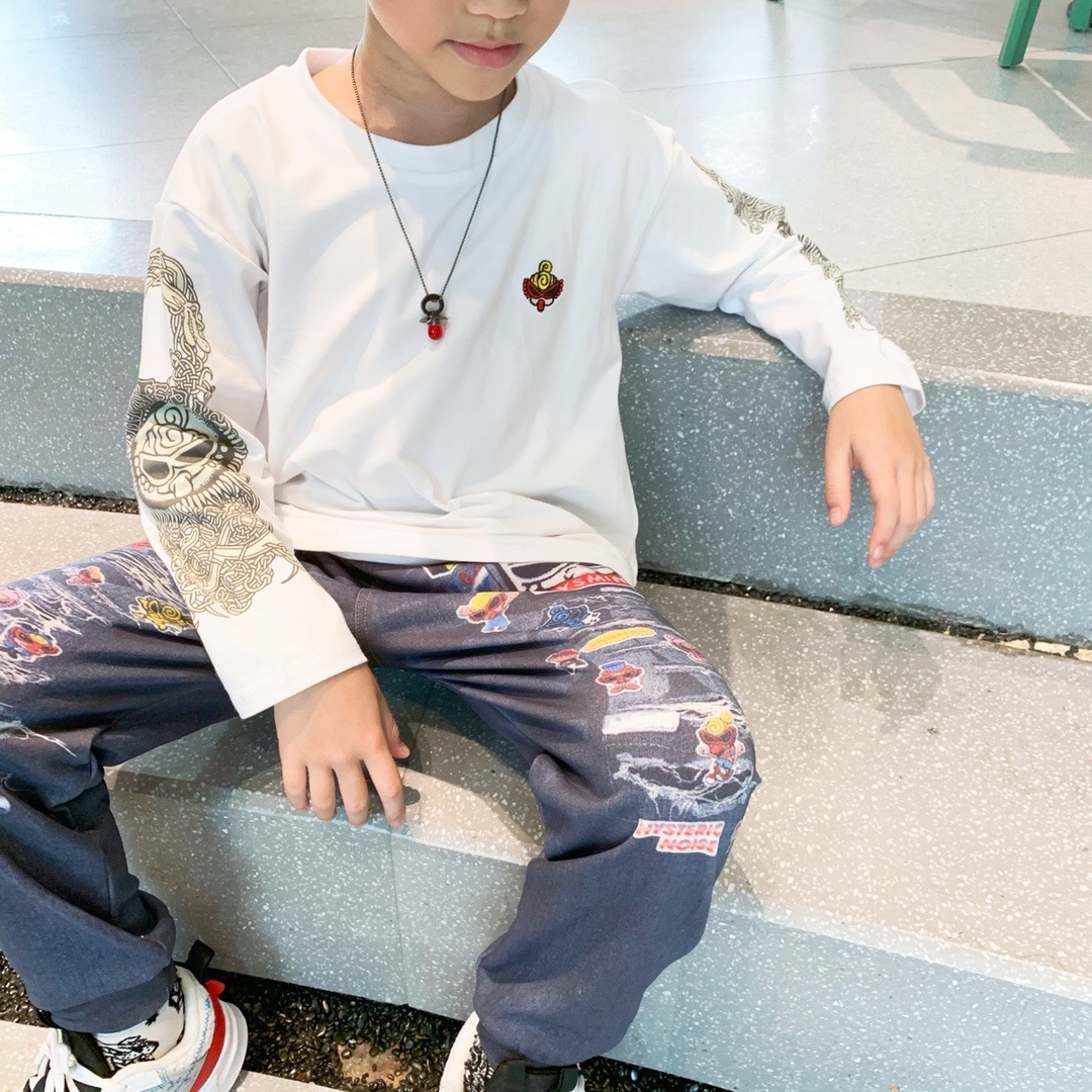 5003【圣杯款】圆领时尚印花儿童长袖