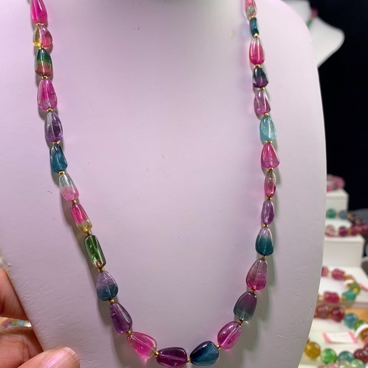 双色碧玺手链未镶嵌