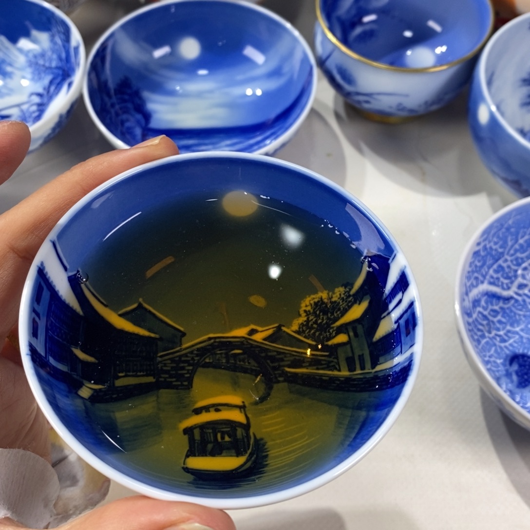 青花水乡主人杯杯