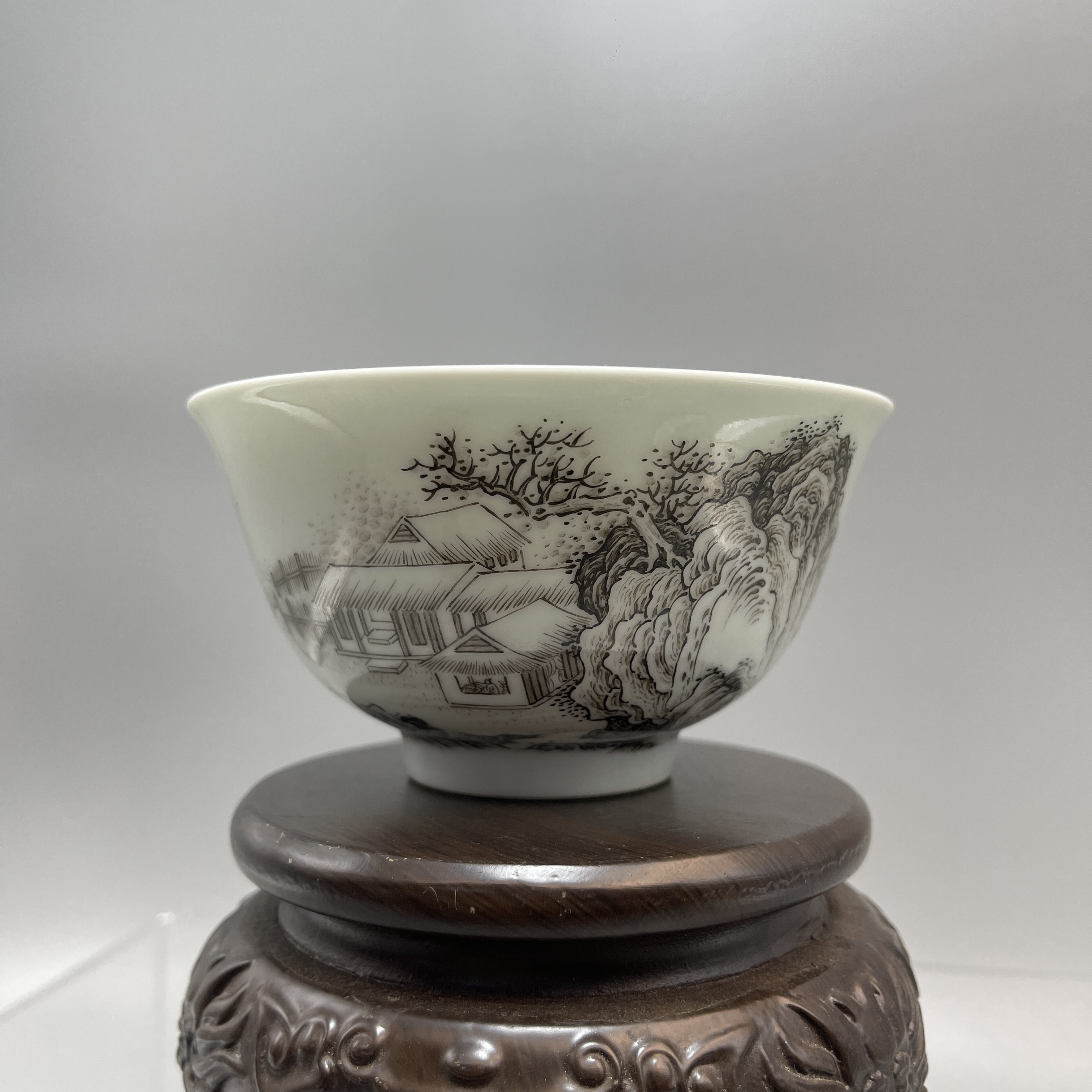 墨彩山水楼阁H8314