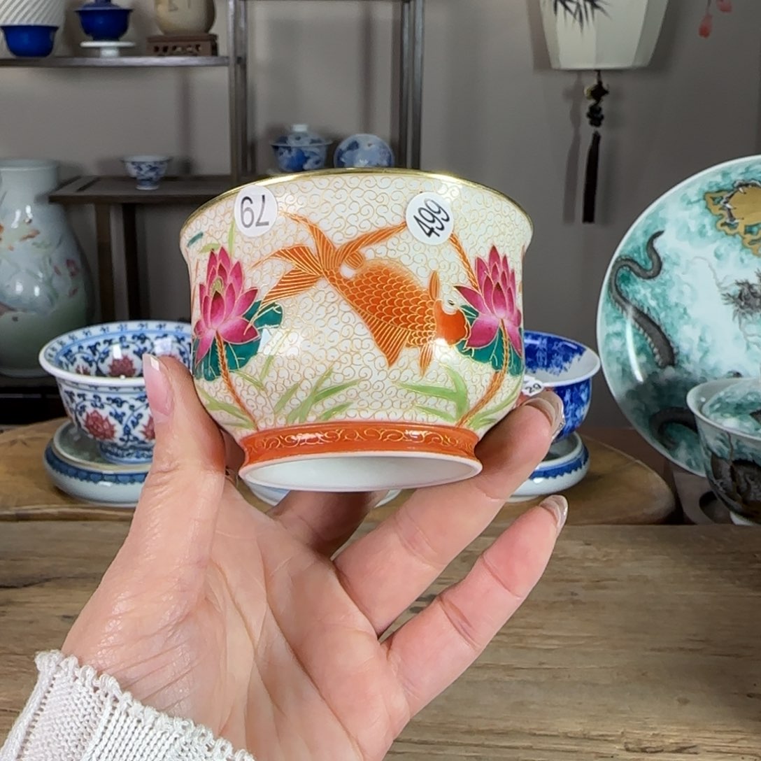 杯景德镇陶瓷柴烧多人