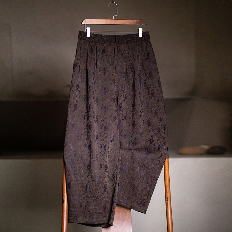 youyuansu/幽元素原创女装新中式复古中国风印花提花休闲裤