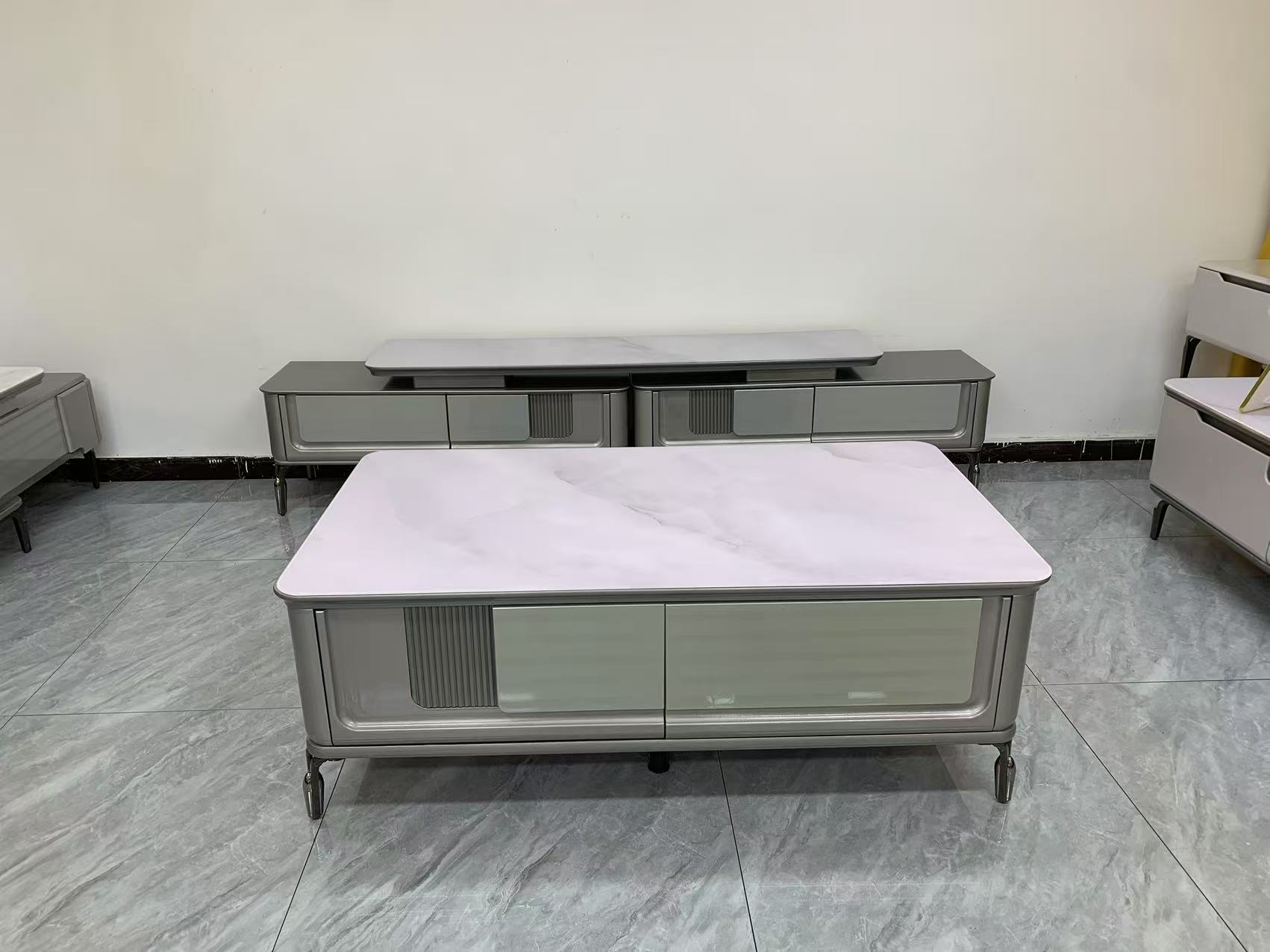 11号茶几客厅家用现代轻奢2025新款玉晶石茶几电视柜