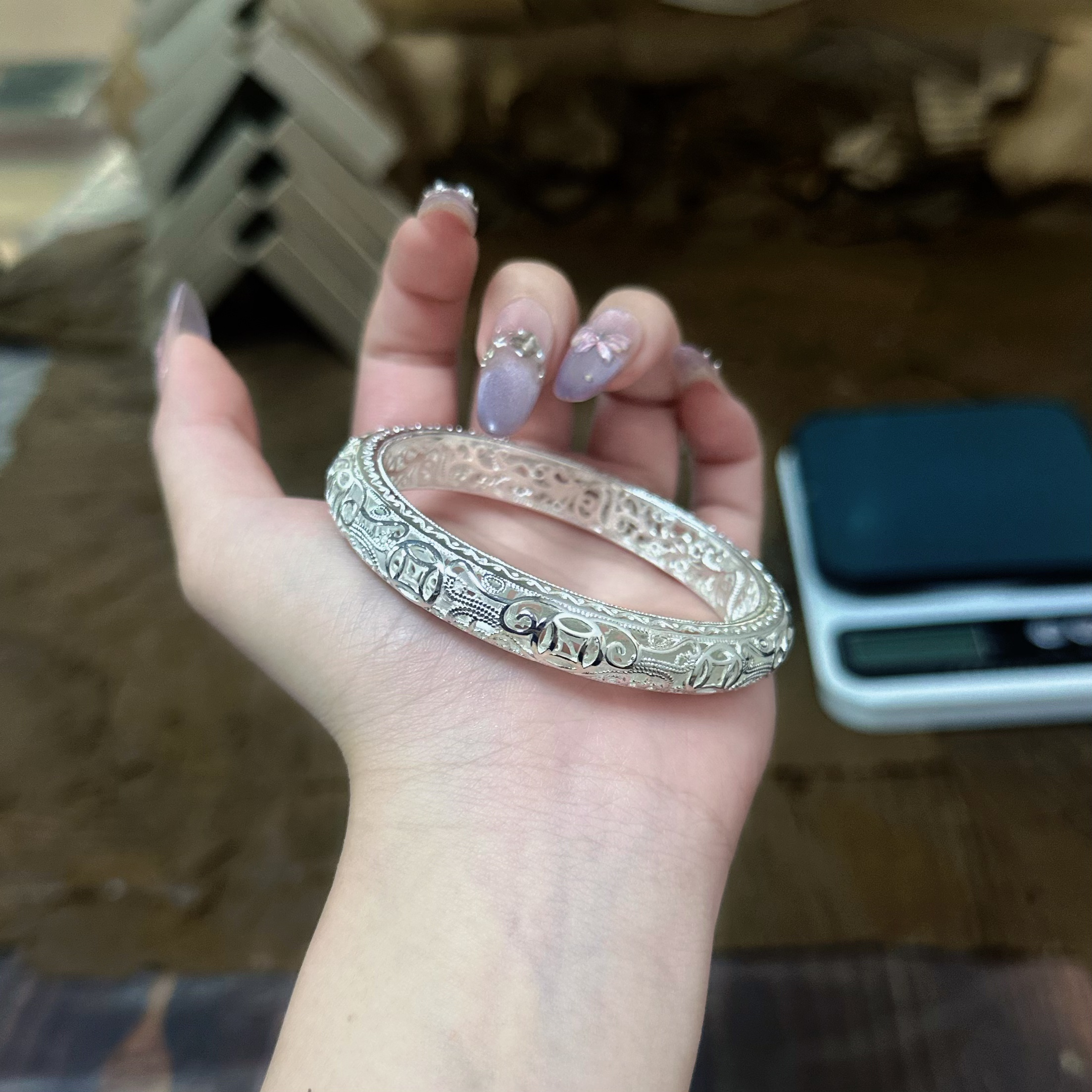 精品银手镯（无礼盒）S038