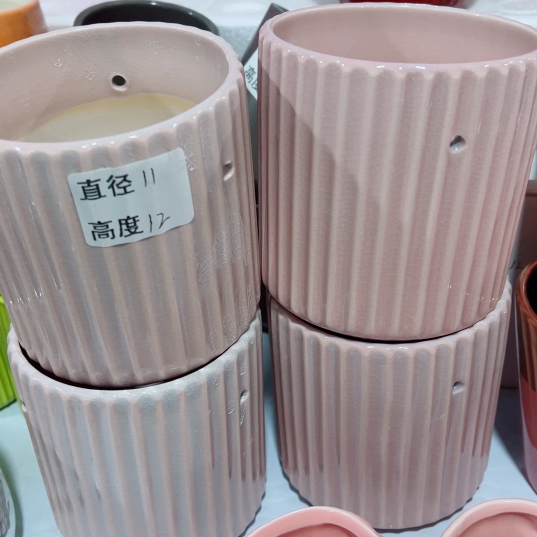 有孔，陶瓷花盆满10米包邮发货