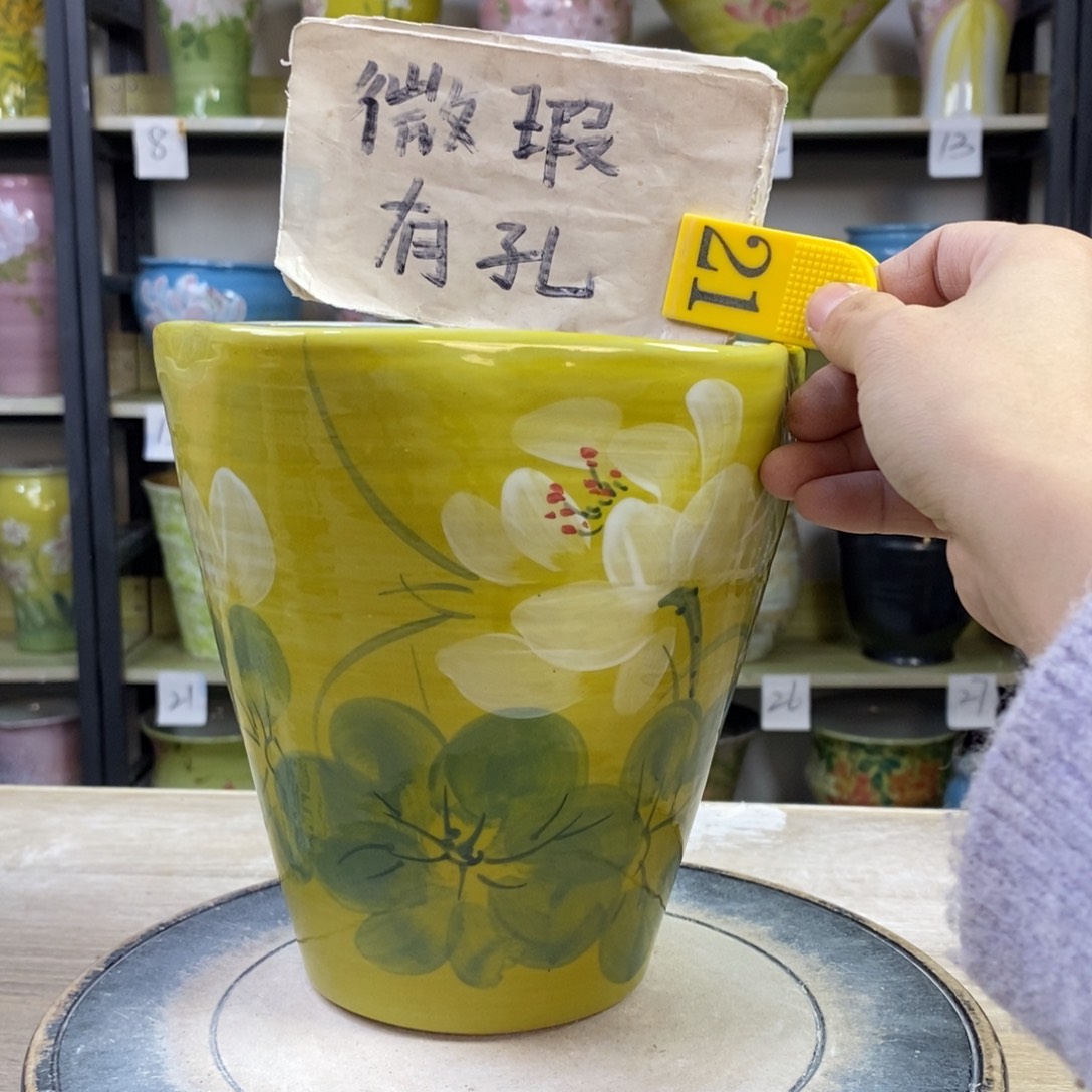 景德镇手工手绘陶瓷花盆