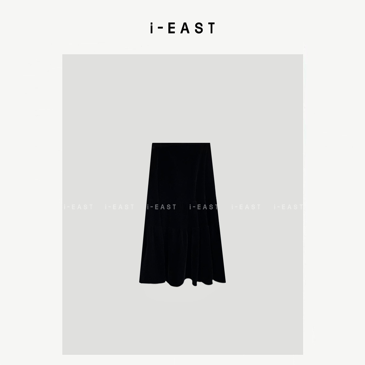  i-EAST 雪融蛋糕~高腰绒绒简约高腰半身裙-3D Q32295