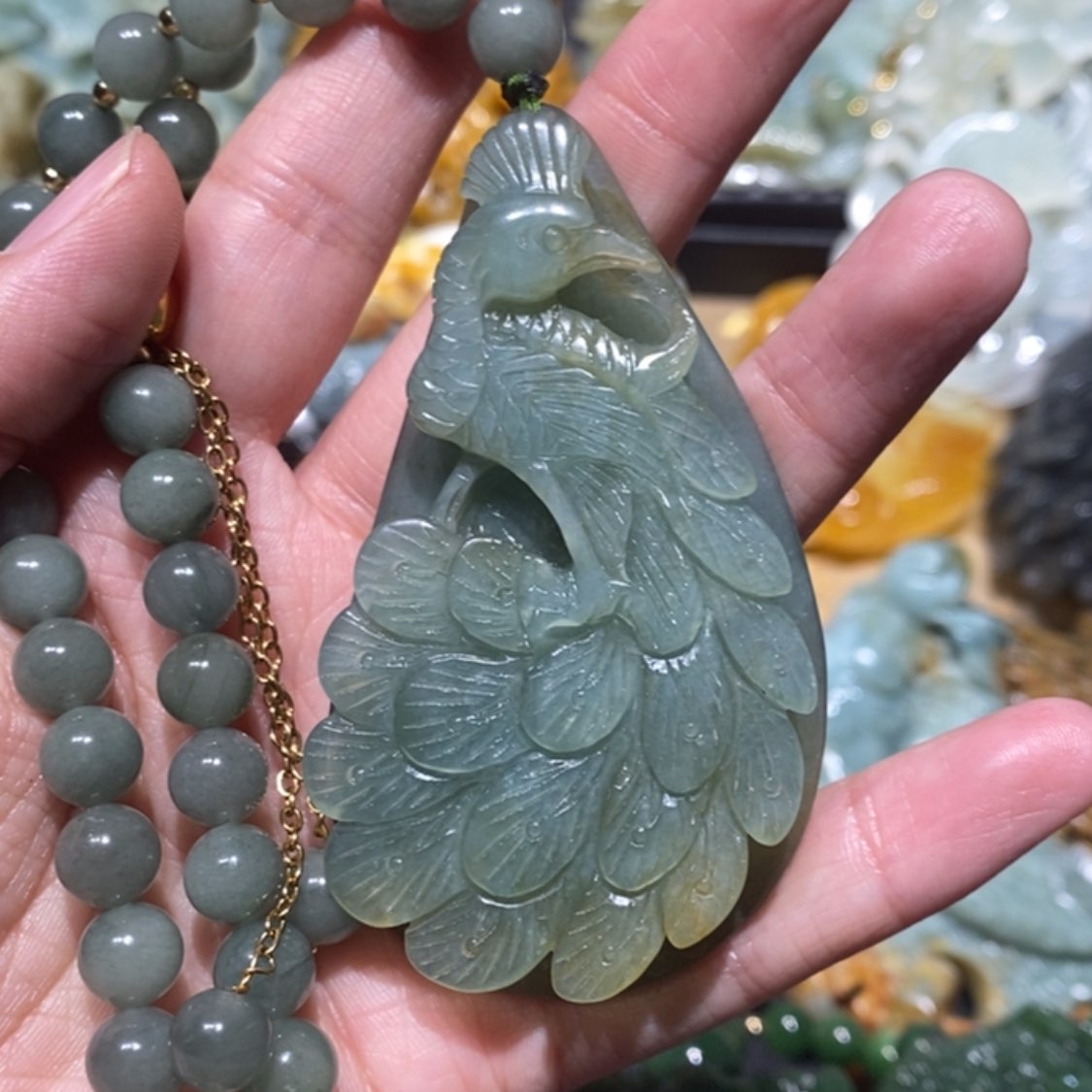 【闪购商品】岫玉毛衣链未镶嵌