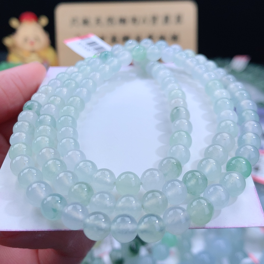 翡翠手链未镶嵌卡6mm