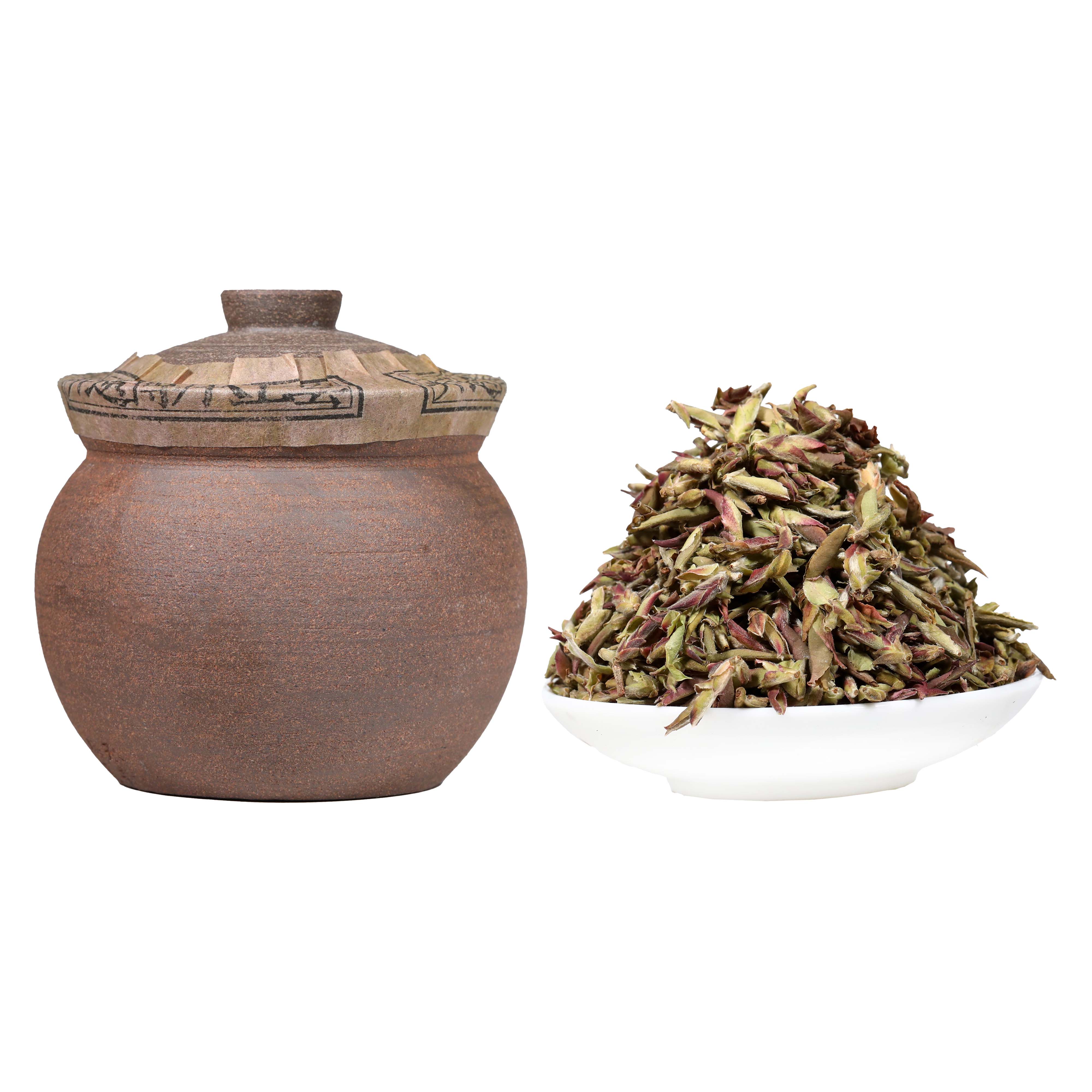 2025年三千峰勐库大雪山窖藏紫芽苞普洱生茶50g