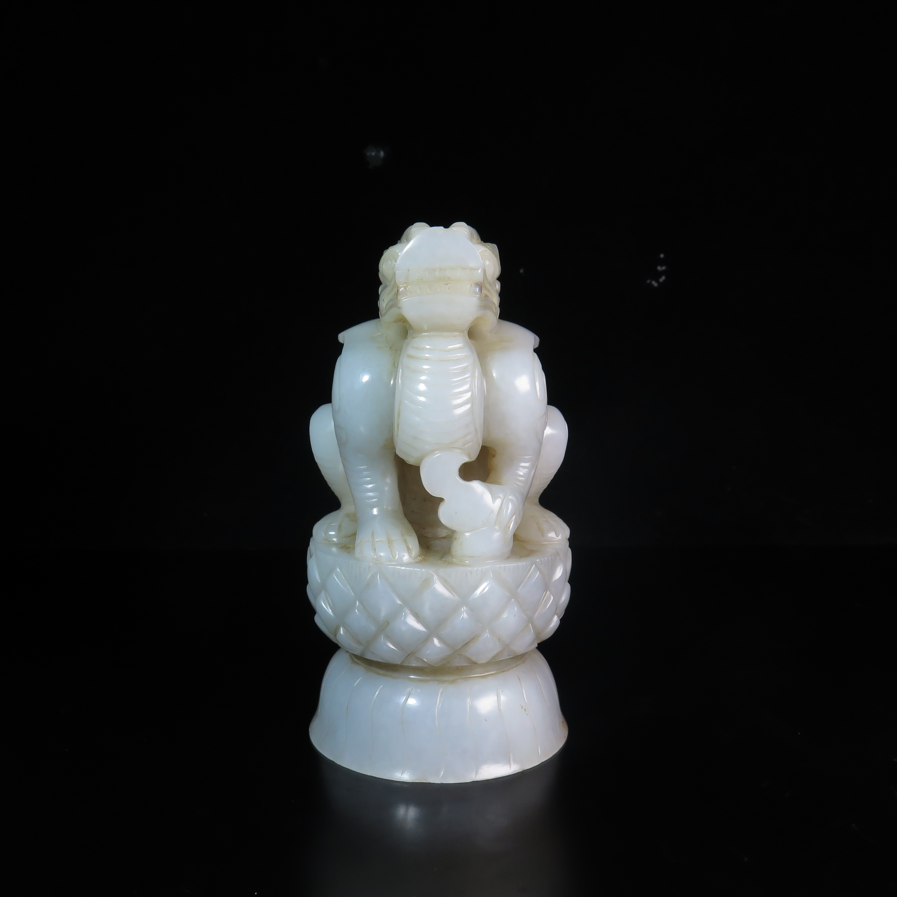 民国龙钮炉顶/MZ513518/和田玉/民族文物