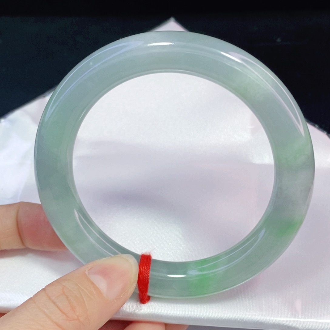 未镶嵌手镯翡翠61.4圆镯