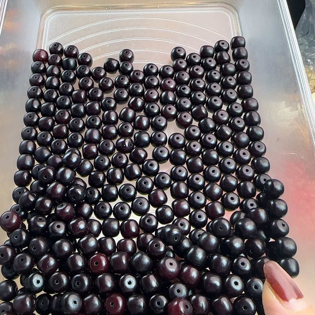 菩提根/象牙果手串卡10黑金红桶300颗