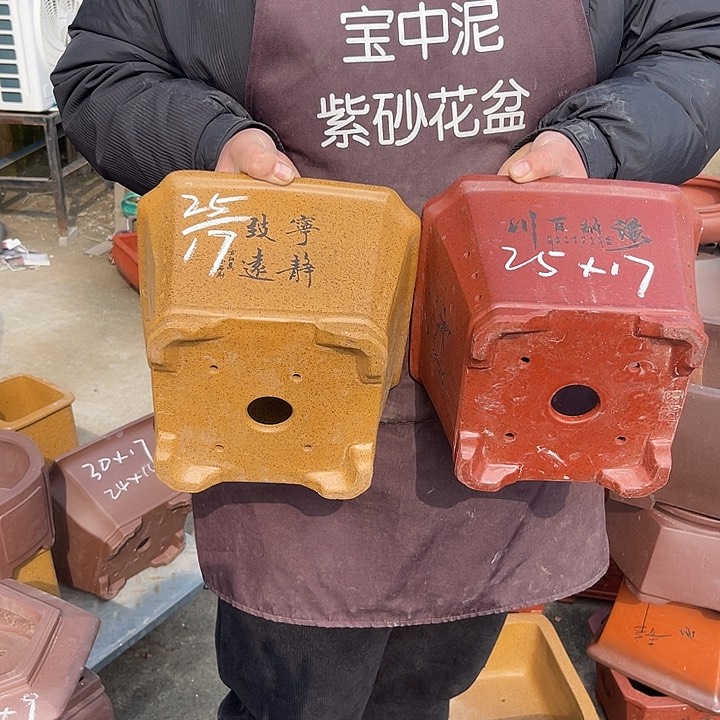 紫砂花盆紫砂等传统