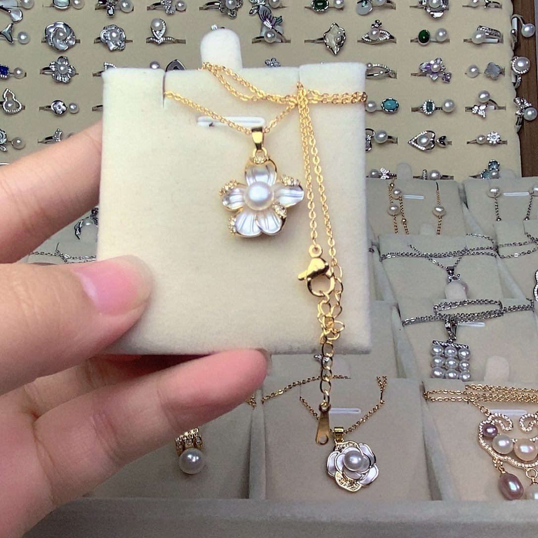 耳饰淡水珍珠银S925镶嵌