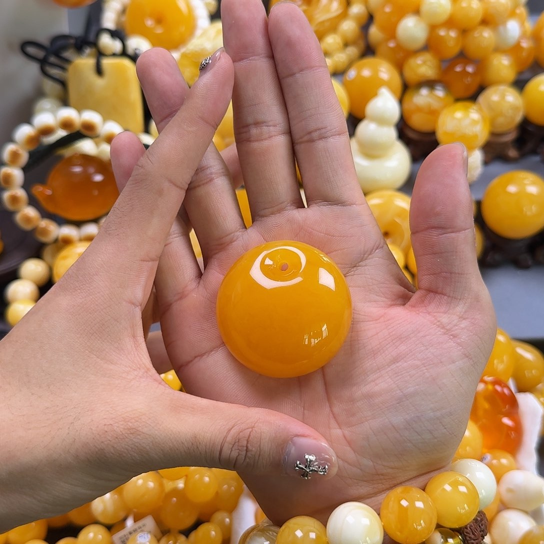 琥珀珠宝奇石未镶嵌公主扣