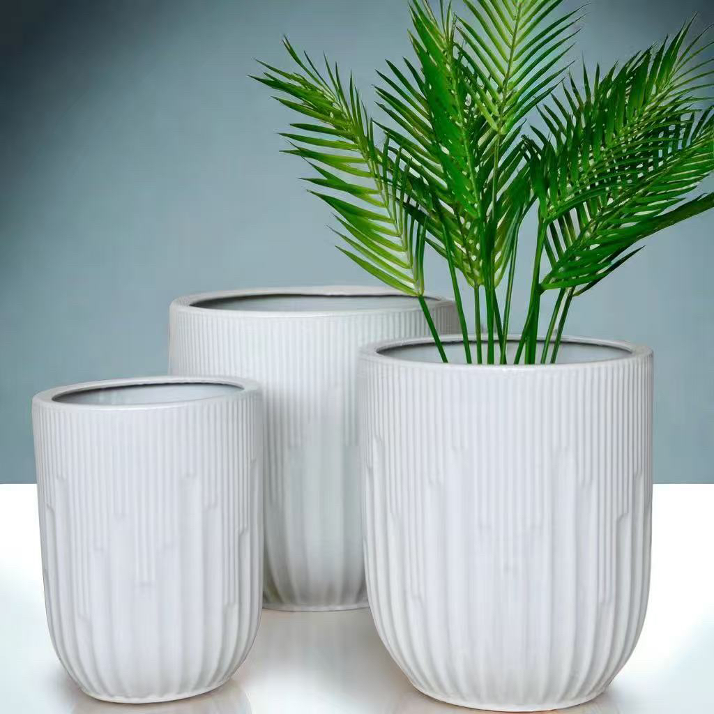 新款高端陶瓷花盆加厚家用清仓特大号大口径绿萝君子兰多肉绿植盆