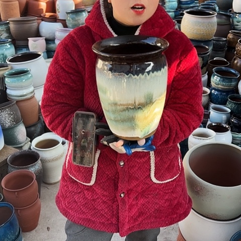 口20高26瑕疵盆子 